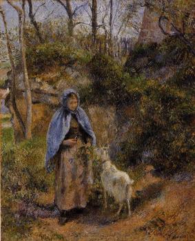 Camille Pissarro : Peasant Woman with a Goat
